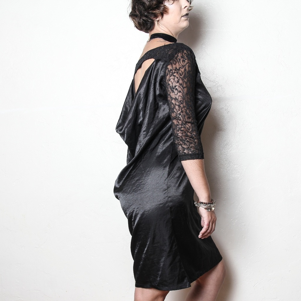 Vintage Lace Silk Dress